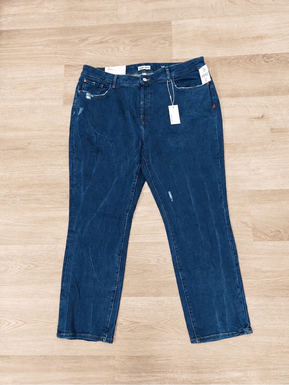 Jeans women’s WARP + WEFT CDG Paris High Rise Straight 20W x 28 Dark Wash
